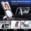 Magnetic Metal Kickstand Clear Case Shockproof Anti Yellowing Phone Cover Compatible with Magsafe Fit for IOS Phone 14 Plus
