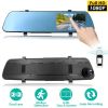 1080P Car DVR 4.3in Camera Dash Cam Camcorder Camera Recorder with 140° Angle Loop Recording Motion Detection Picture-in-Picture Display G-sensor