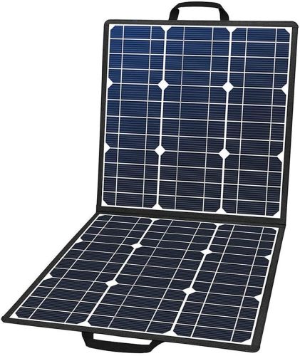 100W 18V Portable Solar Panel, Flashfish Foldable Solar Charger with 5V USB 18V DC Output Compatible with Portable Generator, Smartphones 100W 18V Portable Solar Panel, Flashfish Foldable Solar Charger with 5V USB 18V DC Output Compatible with Portable Generator, Smartphones