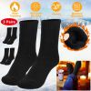 3 Pairs Men Warm Wool Socks Soft Cozy Winter Thermal Socks For Men Thick Heat-Trapping Moisture Wicking Socks Indoor Outdoor