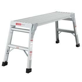 Metal Bench Folding Ladder (Color: Grey)