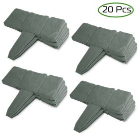 Garden Edge, Imitation Stone Effect Garden Lawn Edge, Non Digging Flexible Lawn Edge, And Flower Bed Edge Gray -20 (Color: Grey)